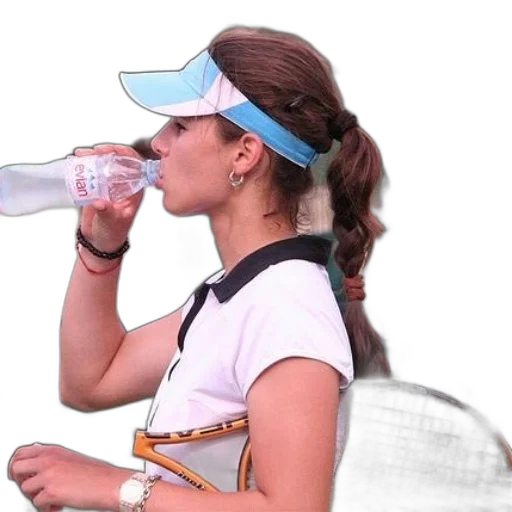 bottle, woman, white, tennis transparent PNG cut-out