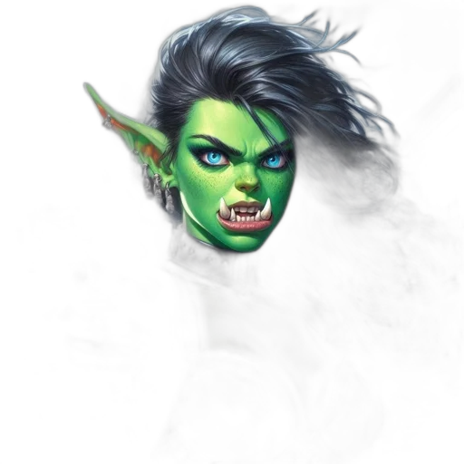 face, mask, creature, staff transparent PNG cut-out
