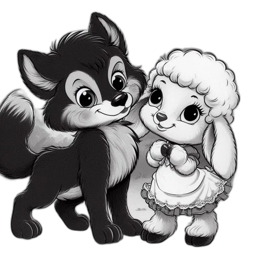 pencil sketch, concept art, cartoon, fantasy art transparent PNG cut-out