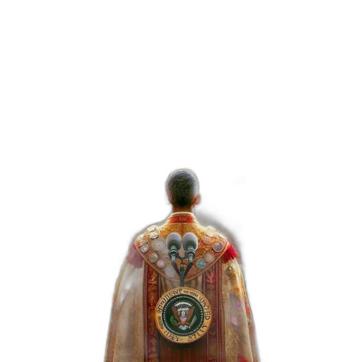 jacket, crown, dress, staff transparent PNG cut-out
