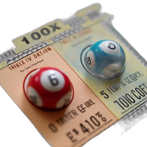 3d render, powerball, ticket, two transparent PNG cut-out