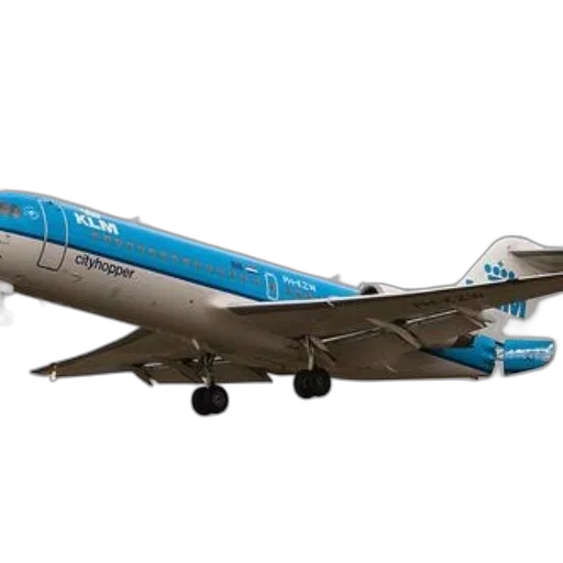 3d render, klm, cityhopper, airplane transparent PNG cut-out