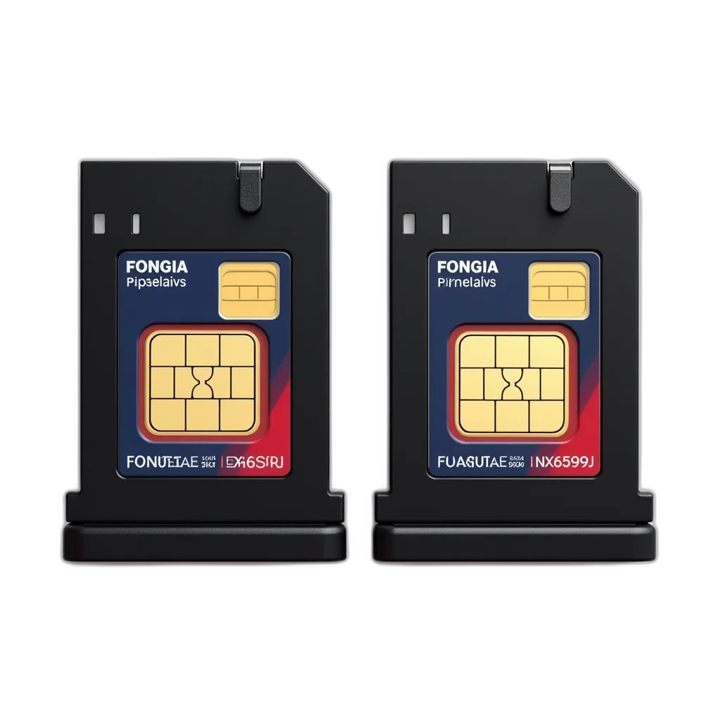 two, black, sim, card transparent PNG cut-out