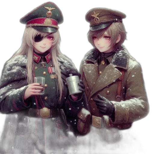 jacket, weapon, staff, hat transparent PNG cut-out