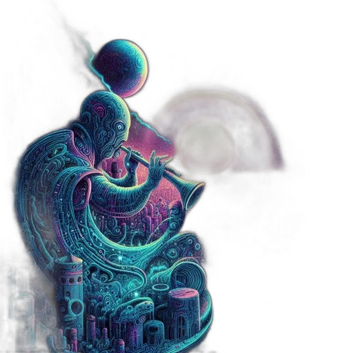 robot, concept art, 3d render, cyberpunk transparent PNG cut-out