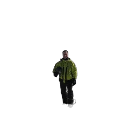 jacket, staff, robot, creature transparent PNG cut-out