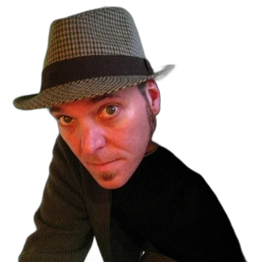 hat, staff, jacket, face transparent PNG cut-out