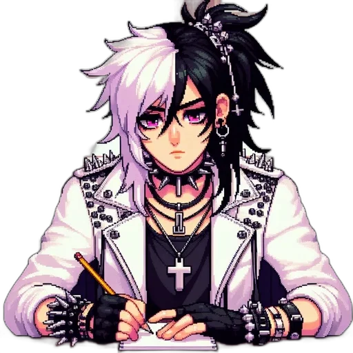 staff, weapon, jewelry, pixel art transparent PNG cut-out
