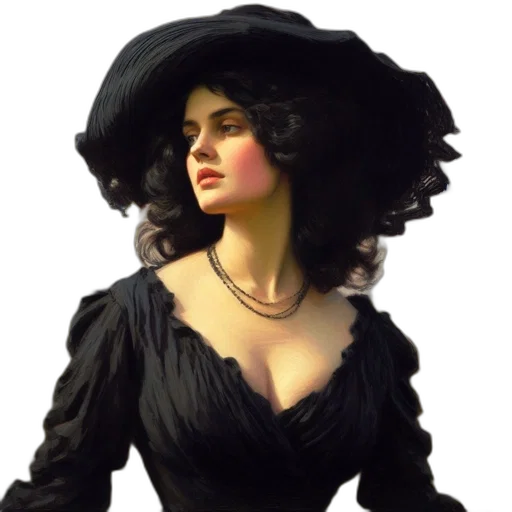 dress, hat, crown, face transparent PNG cut-out