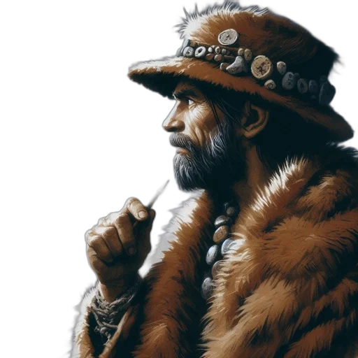 jacket, hat, face, concept art transparent PNG cut-out