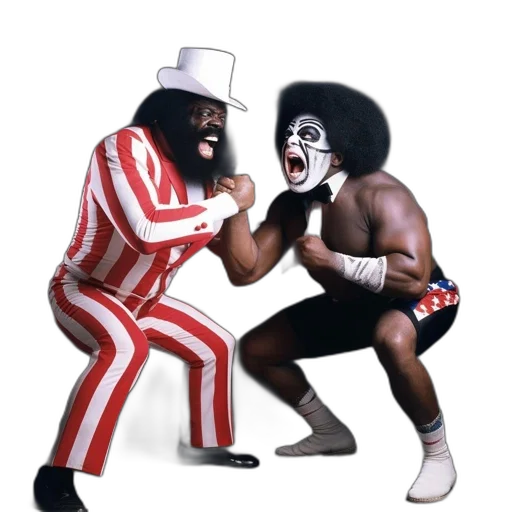 two, individuals, dramatic, poses transparent PNG cut-out