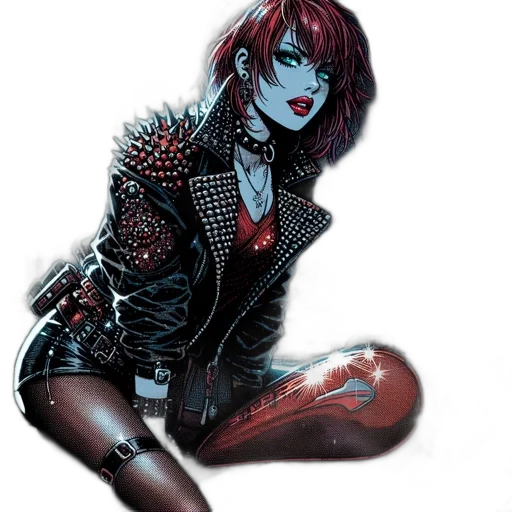 jacket, comic book art, concept art, cyberpunk transparent PNG cut-out