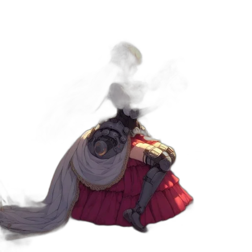 dress, staff, mask, weapon transparent PNG cut-out
