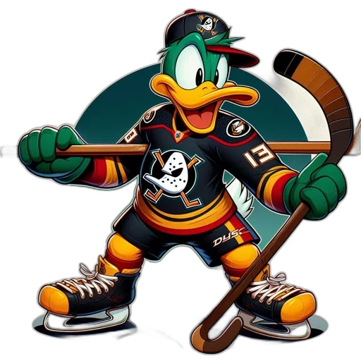 cartoon, anthropomorphic, duck, dressed transparent PNG cut-out