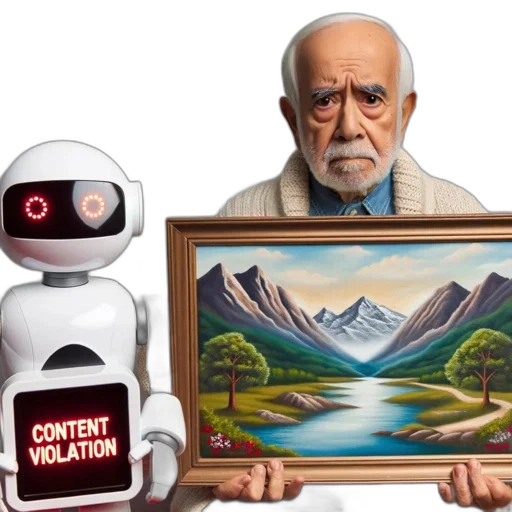 robot, face, concept art, oil painting transparent PNG cut-out