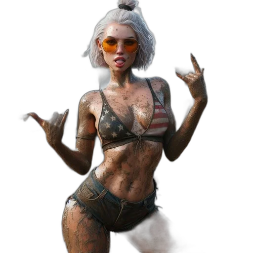 concept art, cyberpunk, fantasy art, photorealistic transparent PNG cut-out