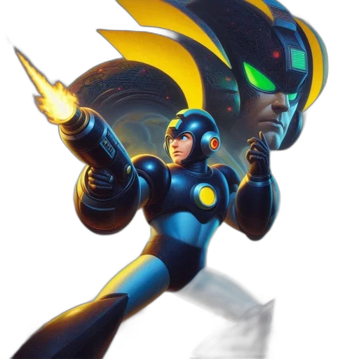 robot, concept art, comic book art, pixel art transparent PNG cut-out