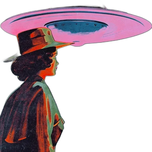 hat, umbrella, staff, dress transparent PNG cut-out