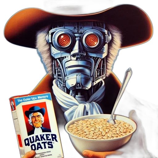 robot, food, comic book art, robotic transparent PNG cut-out