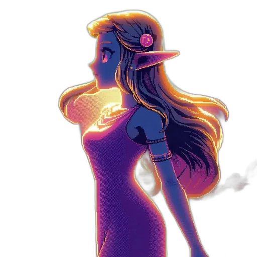 dress, staff, fantasy art, concept art transparent PNG cut-out