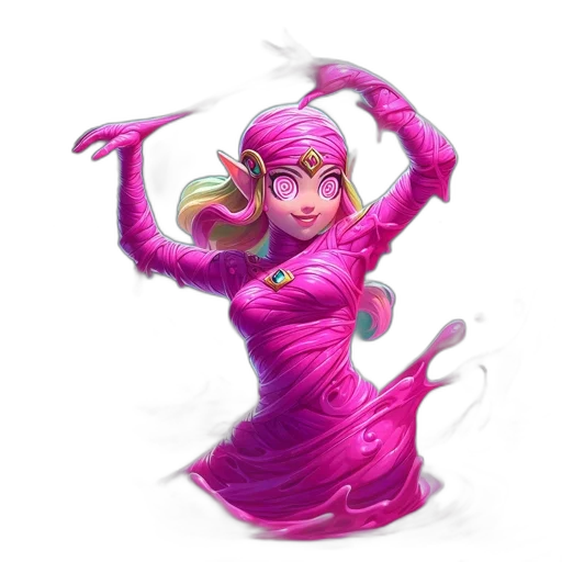 dress, staff, creature, concept art transparent PNG cut-out
