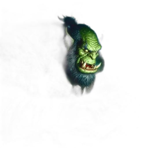 creature, mask, face, staff transparent PNG cut-out