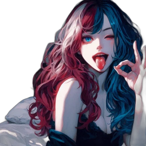 face, anime, fantasy art, comic book art transparent PNG cut-out