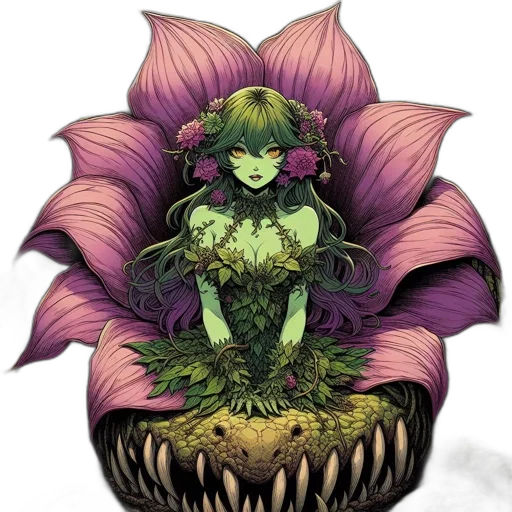 flower, dragon, creature, mask transparent PNG cut-out
