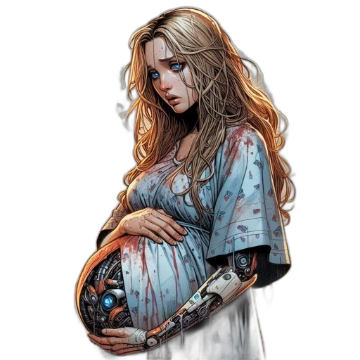 comic book art, concept art, fantasy art, photorealistic transparent PNG cut-out