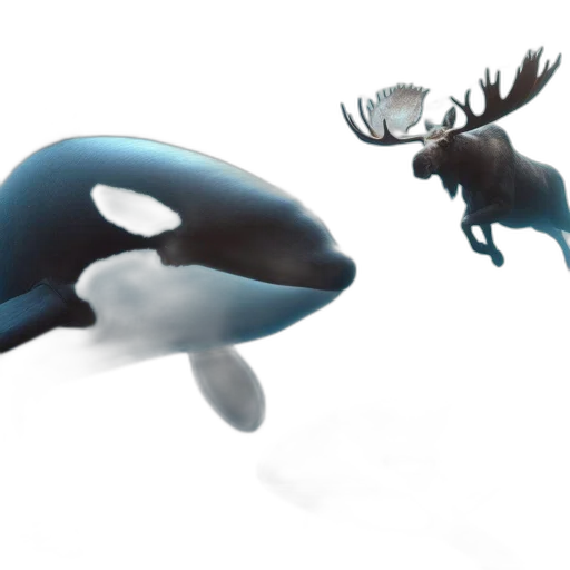 animal, creature, concept art, 3d render transparent PNG cut-out