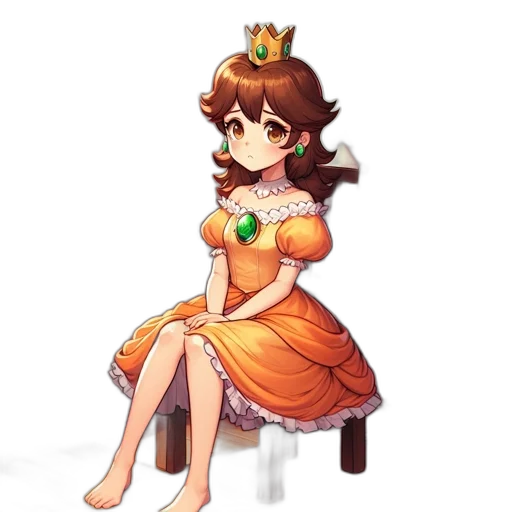 crown, dress, staff, flower transparent PNG cut-out