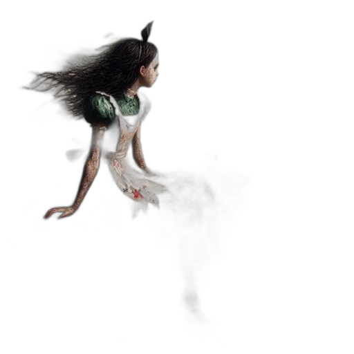 hair, creature, dragon, dress transparent PNG cut-out