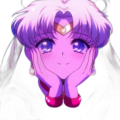 face, anime, vaporwave, concept art transparent PNG cut-out