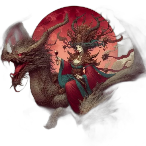 dragon, fantasy art, concept art, pixel art transparent PNG cut-out