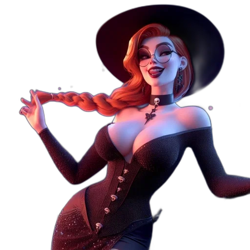 dress, hat, staff, concept art transparent PNG cut-out