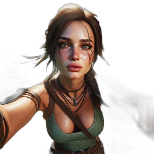 face, fantasy art, concept art, photorealistic transparent PNG cut-out