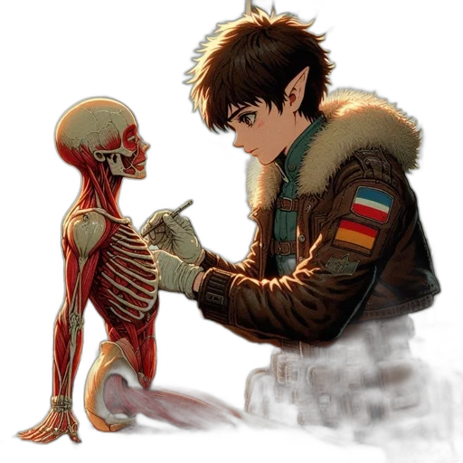 robot, jacket, concept art, comic book art transparent PNG cut-out