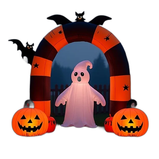concept art, 3d render, pixel art, halloween transparent PNG cut-out