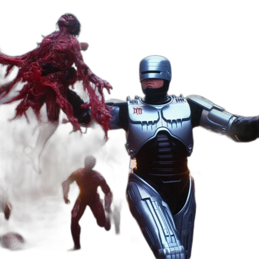 creature, robot, concept art, 3d render transparent PNG cut-out