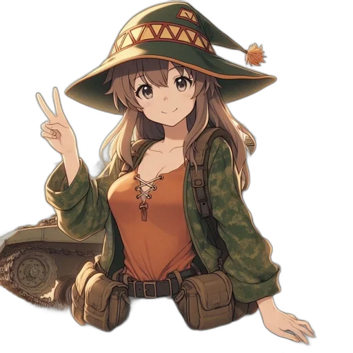 hat, staff, weapon, jewelry transparent PNG cut-out