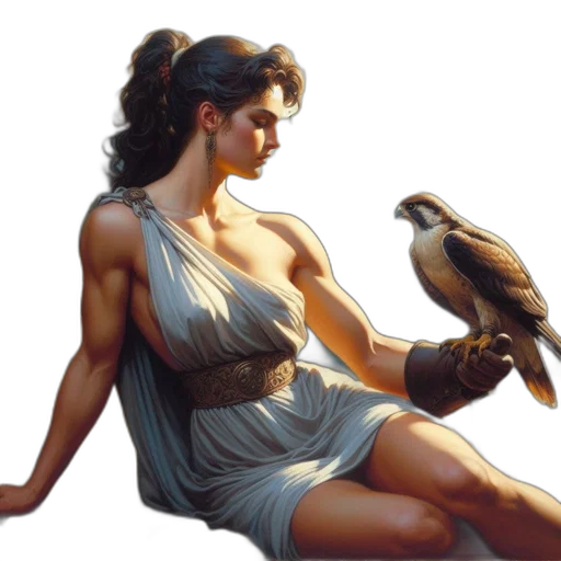 dress, jewelry, fantasy art, oil painting transparent PNG cut-out
