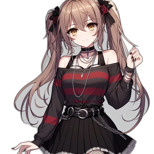 staff, dress, creature, hair transparent PNG cut-out