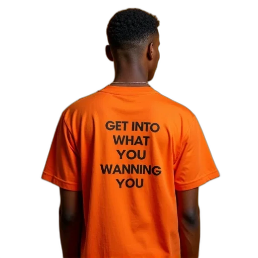 staff, man, orange, shirt transparent PNG cut-out