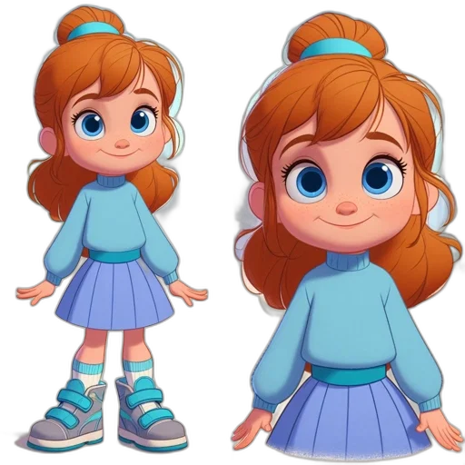 dress, face, 3d render, concept art transparent PNG cut-out