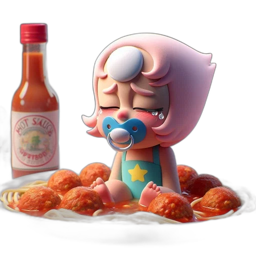 food, concept art, 3d render, pixel art transparent PNG cut-out