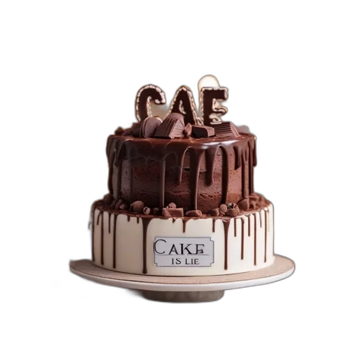 3d render, beautiful, two-tiered, chocolate transparent PNG cut-out