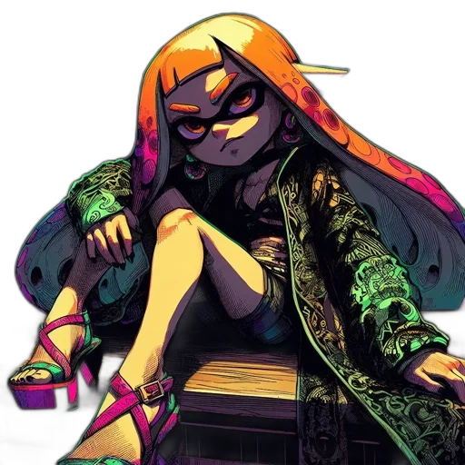 jacket, weapon, dress, cyberpunk transparent PNG cut-out