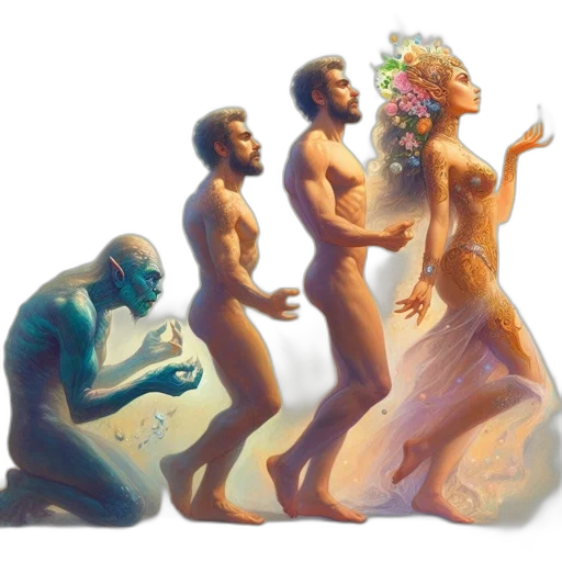 concept art, fantasy art, oil painting, watercolor transparent PNG cut-out