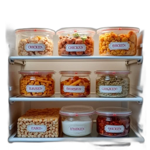food, refrigerator, filled, various transparent PNG cut-out