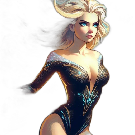 dress, fantasy art, comic book art, concept art transparent PNG cut-out